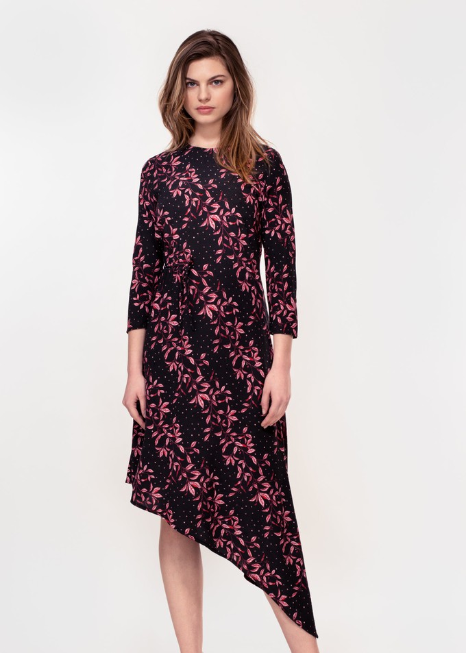 Azalea Dress in Pink Leaf Print from Hide The Label