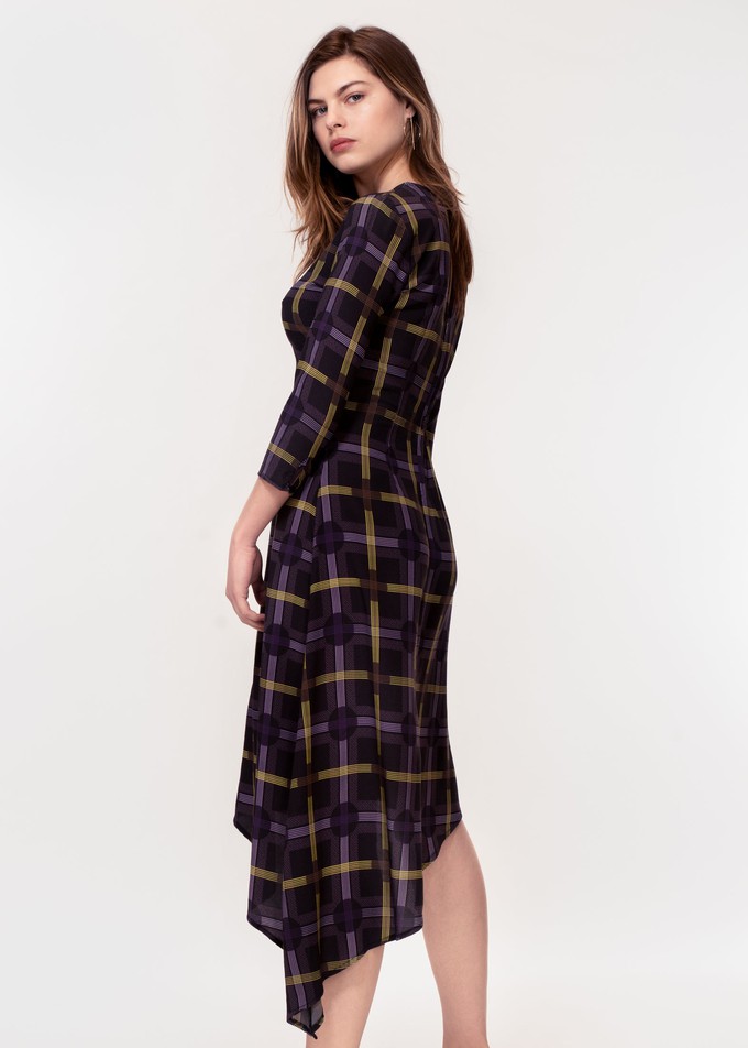 Azalea Dress in Spot Plaid Print from Hide The Label