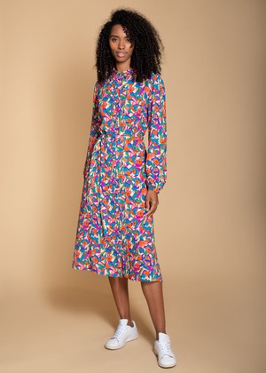 Acacia Shirt Dress in Graphic Pink Floral from Hide The Label