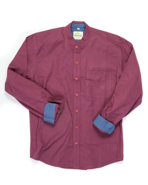 Wild hemp and Organic Cotton Grandad shirt from Himal Natural Fibres