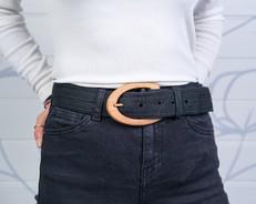 Ladies Hemp Belt with Wooden Buckle via Himal Natural Fibres