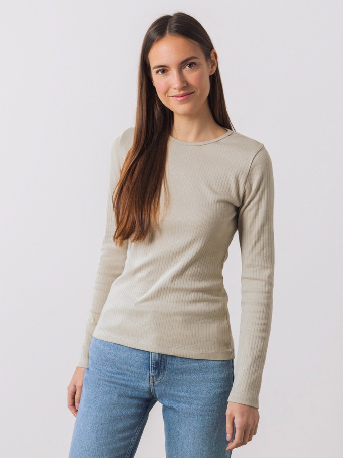 Geripptes Langarm Shirt from Honest Basics
