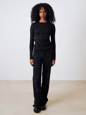 Geripptes Langarm Shirt from Honest Basics
