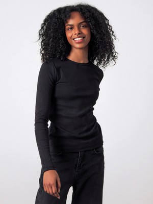 Geripptes Langarm Shirt from Honest Basics