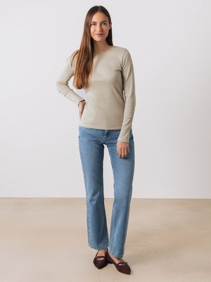 Geripptes Langarm Shirt from Honest Basics