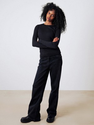 Geripptes Langarm Shirt from Honest Basics