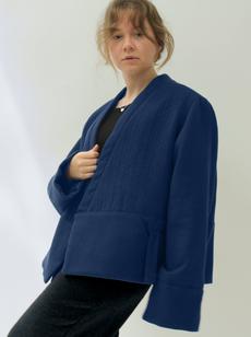 Fado Kimono Bomber Indigo via Ida&Volta