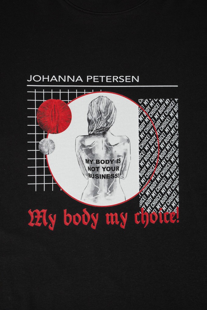 BLACK MY BODY SWEATSHIRT from JOHANNA PETERSEN