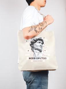 CREAM - BOYS CRY TOO - TOTE BAG via JOHANNA PETERSEN