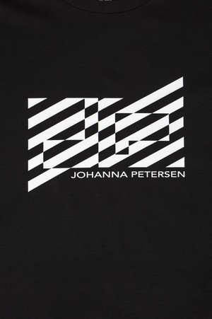 BLACK STRIPED LOGO HOODIE from JOHANNA PETERSEN