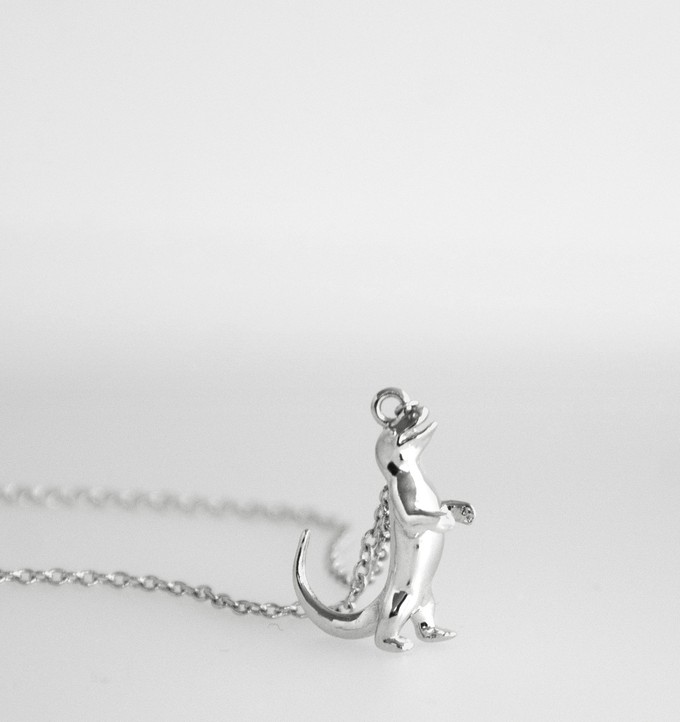 Baby komodo pendant necklace | Sterling Silver - White Rhodium from Joulala