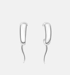 Gili bold sculptural single earring | Sterling Silver - White Rhodium from Joulala
