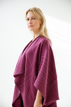 Wool Kimono Warm Plum from JULAHAS