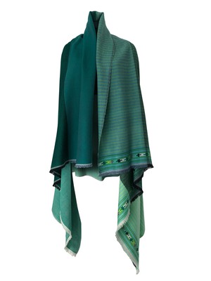 PETITE Light Wool Cape Fusion Green from JULAHAS