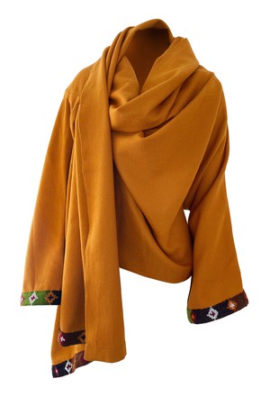 NEW! Wool Cape Coat Cocoon Mustard from JULAHAS