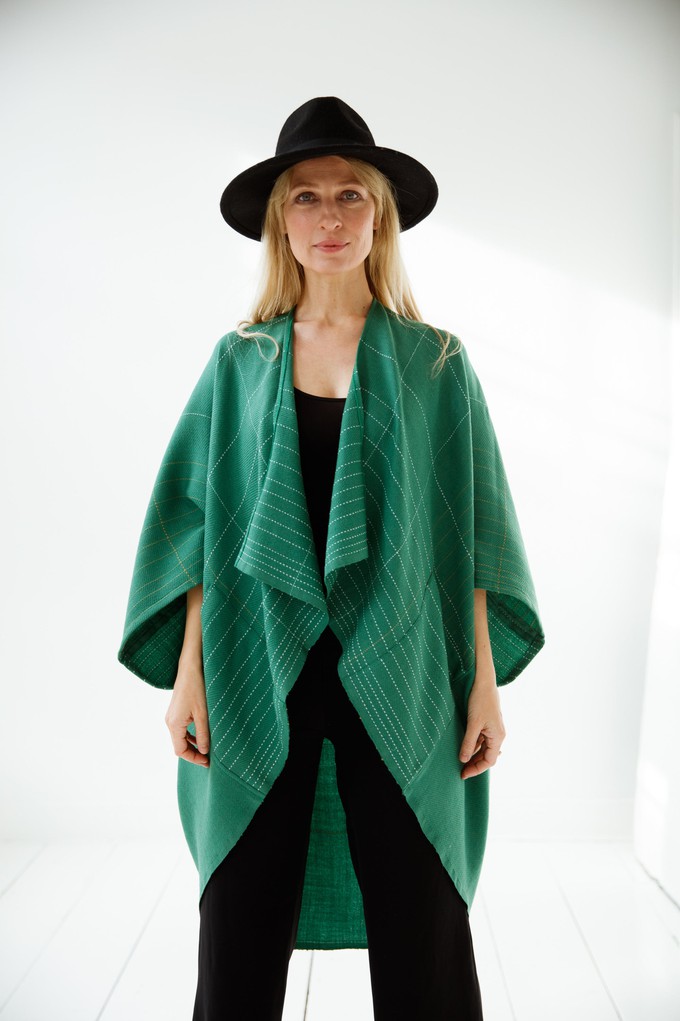 Wool Kimono Warm Jade from JULAHAS