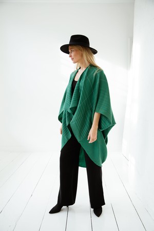 Wool Kimono Warm Jade from JULAHAS