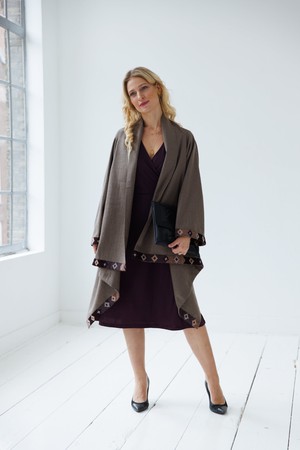 NEW! Wool Cape Coat Cocoon Taupe from JULAHAS