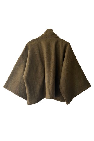 NEW! Crop Kimono Wool Coat Khaki from JULAHAS