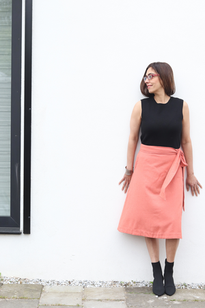 NEW! Cotton Hemp Wrap Skirt Salmon from JULAHAS
