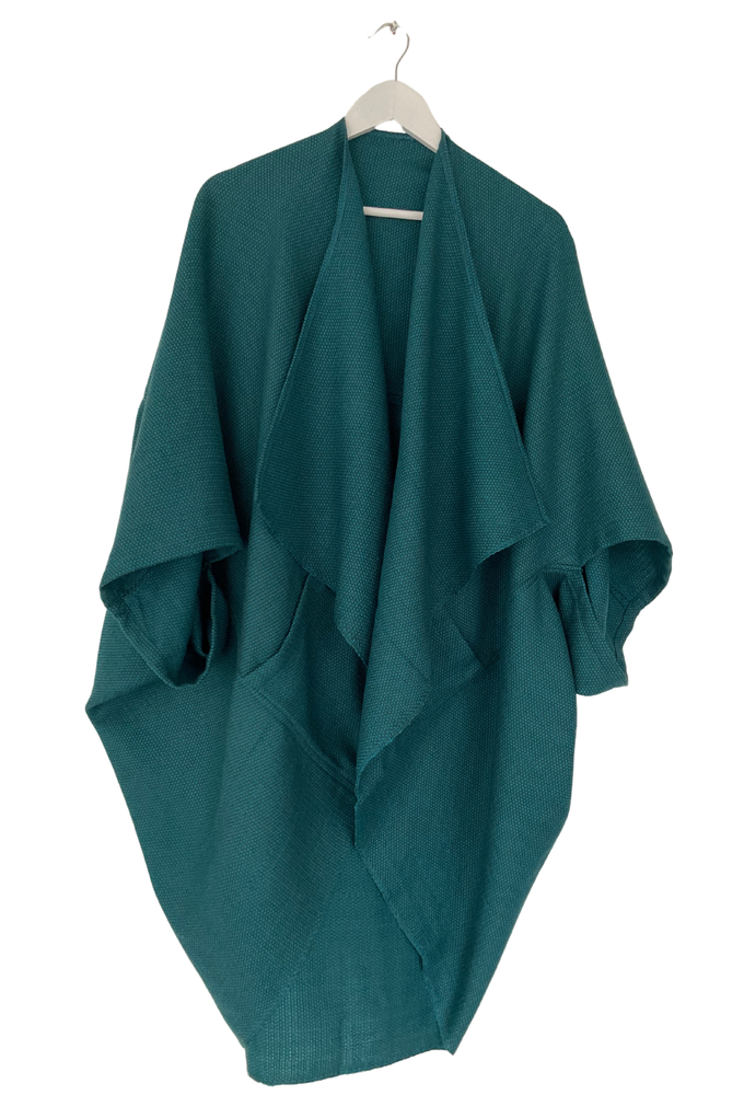 NEW! Wool Honeycomb Kimono Teal from JULAHAS