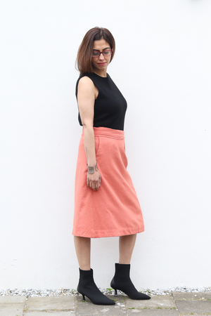NEW! Cotton Hemp Wrap Skirt Salmon from JULAHAS