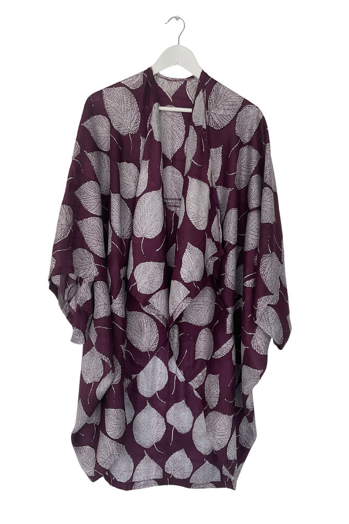 NEW! Peace Silk Kimono Purple Bodhi from JULAHAS