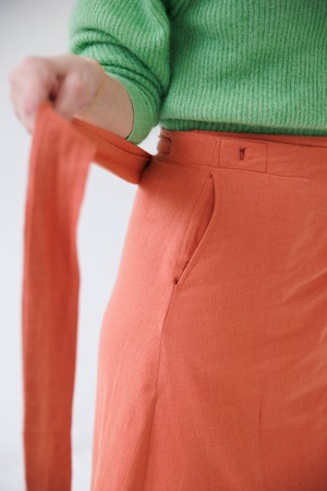 NEW! Cotton Hemp Wrap Skirt Salmon from JULAHAS