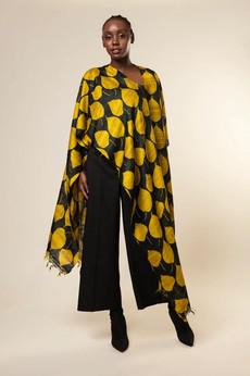 NEW! 3-in-1 Peace Silk Poncho Yellow Leaf via JULAHAS