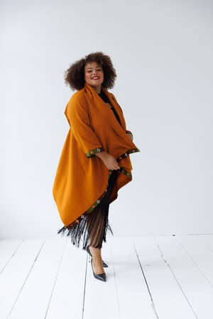 NEW! Wool Cape Coat Cocoon Mustard from JULAHAS