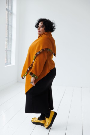 NEW! Wool Cape Coat Cocoon Mustard from JULAHAS