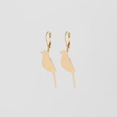 Gracious bird earrings gold plated via Julia Otilia