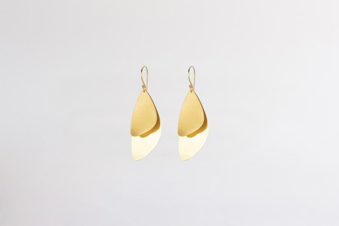Majestic Mussel earrings gold plated from Julia Otilia