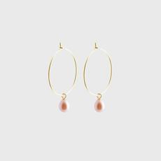 Pearl creole earrings | gold plated from Julia Otilia