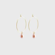Pearl creole earrings | gold plated from Julia Otilia