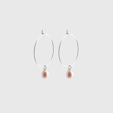 Pearl creole earrings | silver via Julia Otilia
