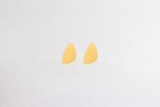 Dainty Pebble stud earrings gold plated | mat finish via Julia Otilia