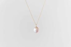 Coin Pearl necklace | gold plated via Julia Otilia