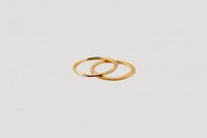 Set of rings in 14K gold for her | matte & shiny from Julia Otilia