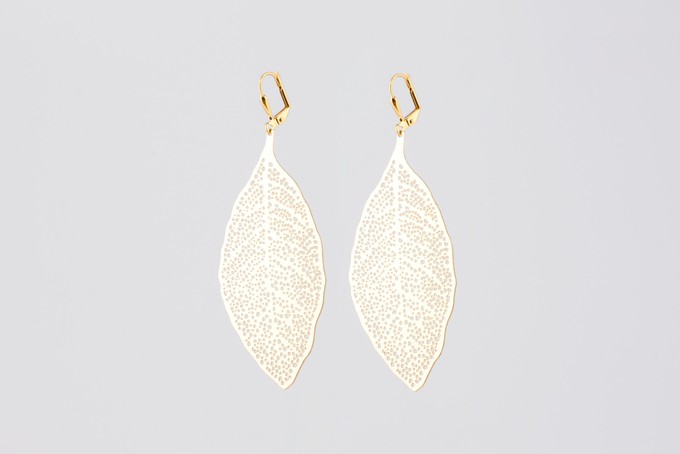Royal leaf earrings gold plated SALE x1 from Julia Otilia
