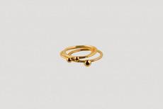 Lingonberry trio rings gold plated from Julia Otilia