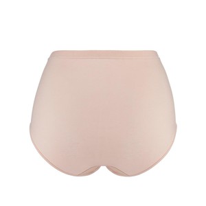 Marrow-High Waisted Silk & Organic Cotton Full Brief in Pink Champagne from JulieMay Lingerie
