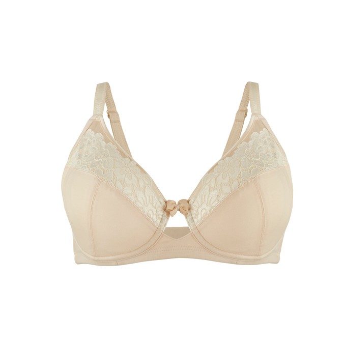 Rosie - Silk & Organic Cotton Lace Full Cup Wireless Bra from JulieMay Lingerie
