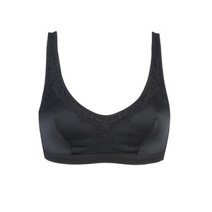 Back Support Full Coverage Wireless Organic Cotton bra (Champagne & Black) from JulieMay Lingerie