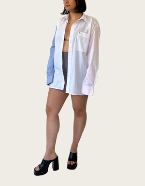 Triple blouse Pink - white - blue checkered from JUNGL
