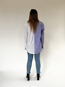 Duo blouse purple - white via JUNGL