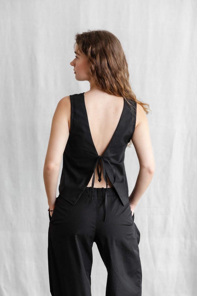 Bio-Baumwoll Top Osra Schwarz from Jyoti - Fair Works