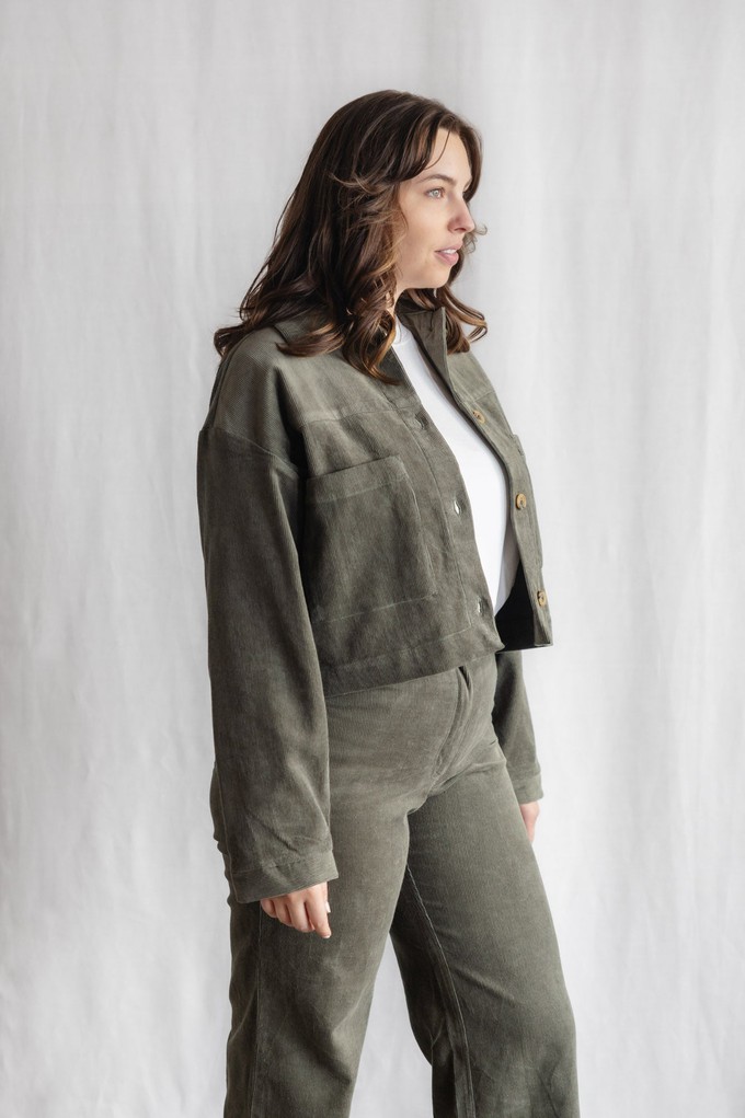 Bio-Baumwollcord Shacket Mayur Pistazie from Jyoti - Fair Works