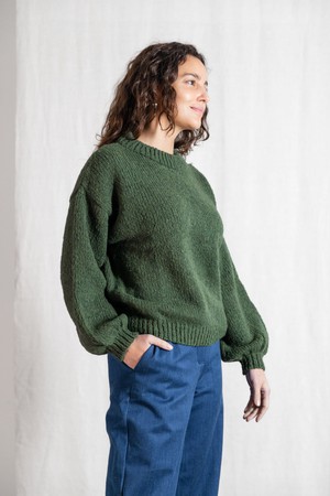 Baby-Alpaka Strickpullover Lupuna Olive from Jyoti - Fair Works Baby-Alpaka Strickpullover Lupuna Olive from Jyoti - Fair Works
