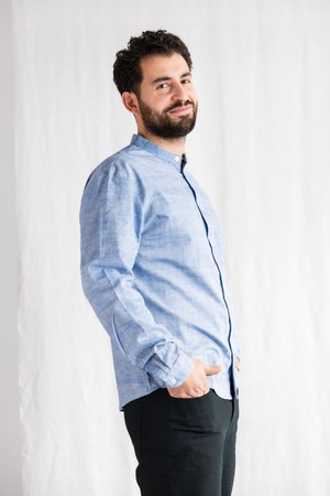 Baumwoll Hemd Harish Hellblau from Jyoti - Fair Works